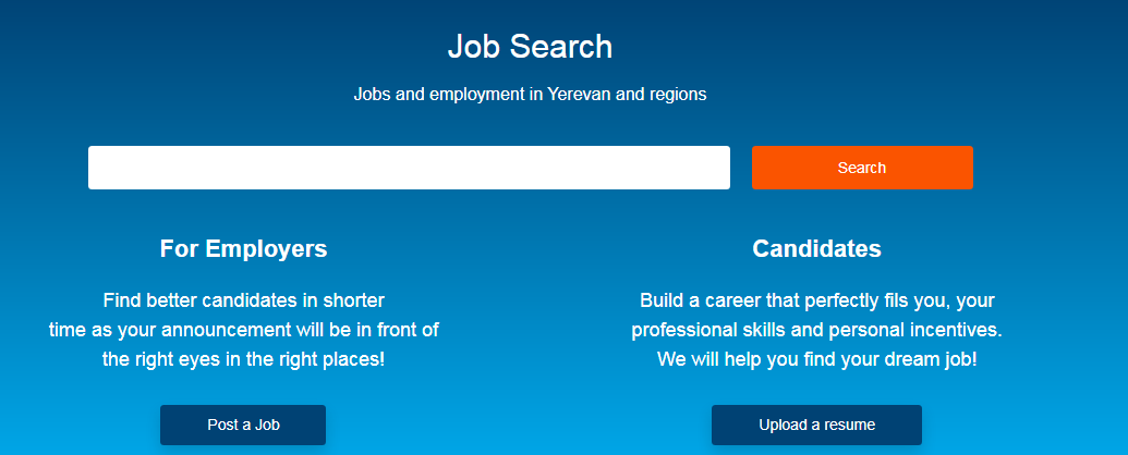 websites to find jobs in Armenia