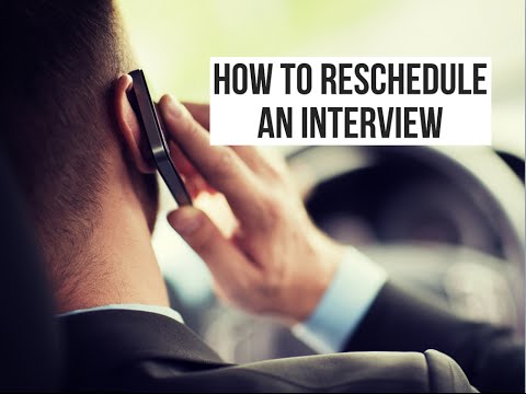 how to reschedule a job interview 