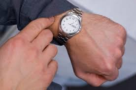 looking at your watch is banned during an interview