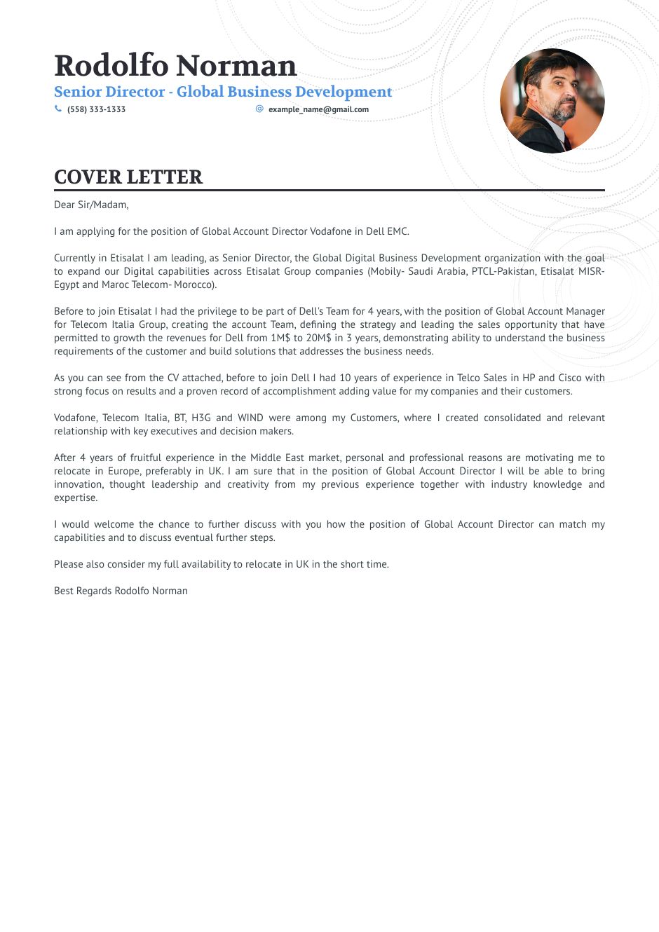 cover letter examples egypt