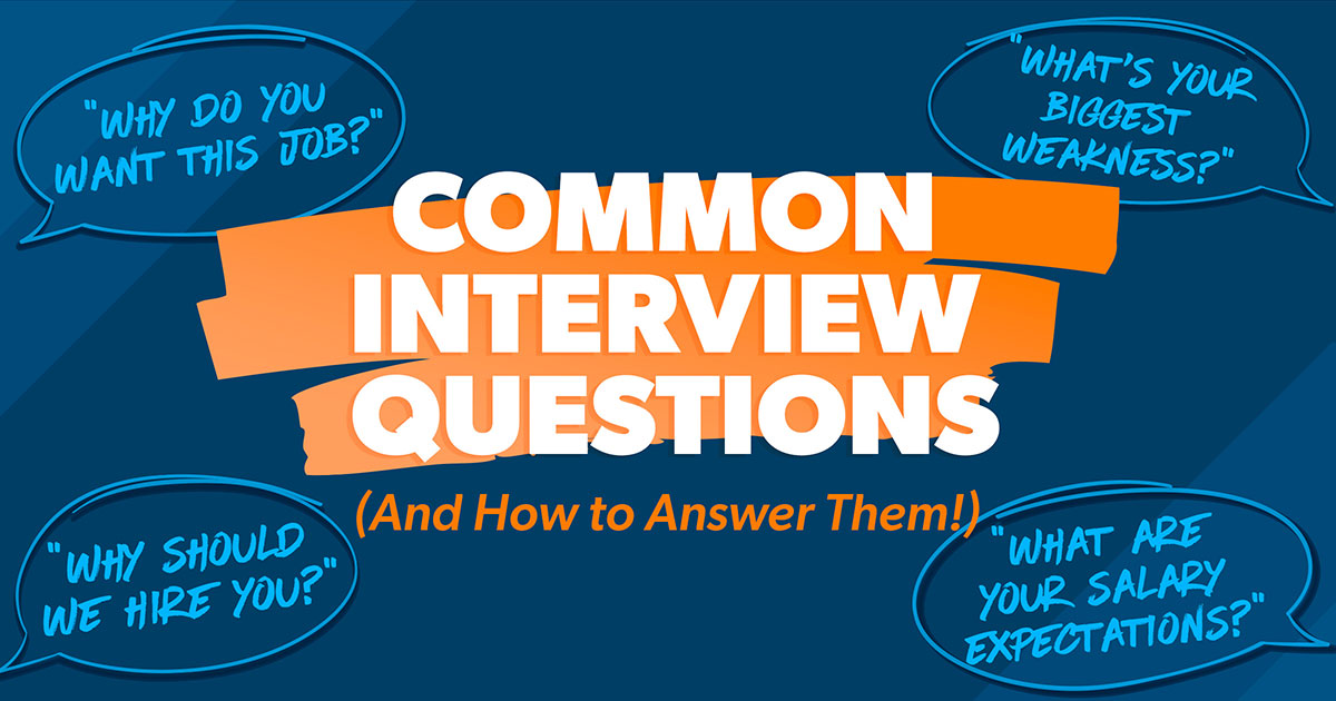 most common job interview questions 